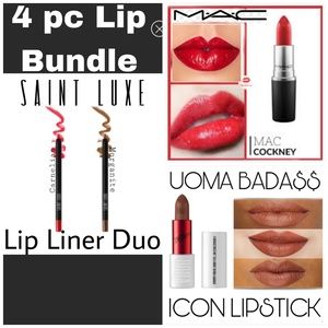LipLiner & Matching Lipstick Bundle Mac Saint Luxe Red & Brown